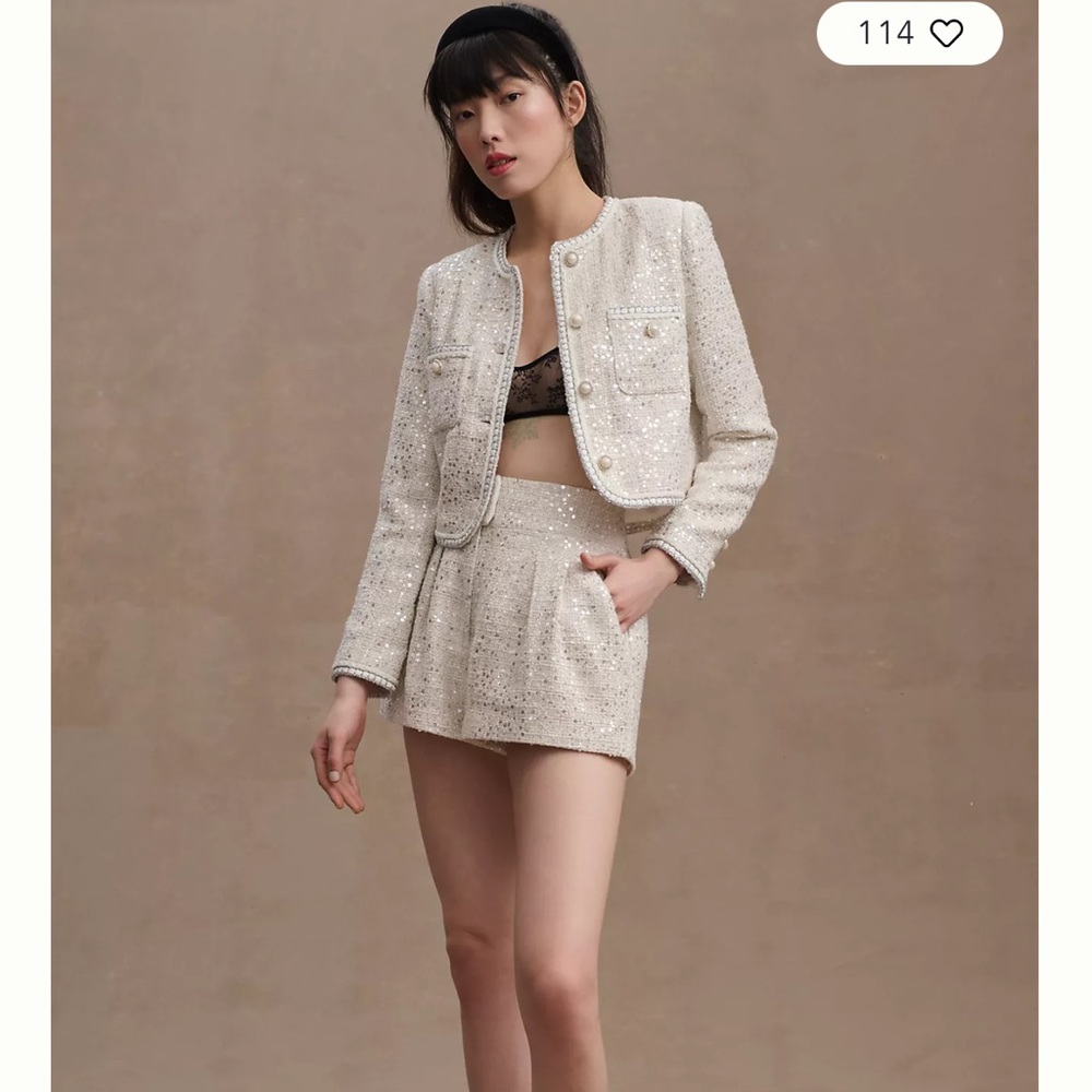 BHLDN Tweed Shorts - size 6 - NWOT